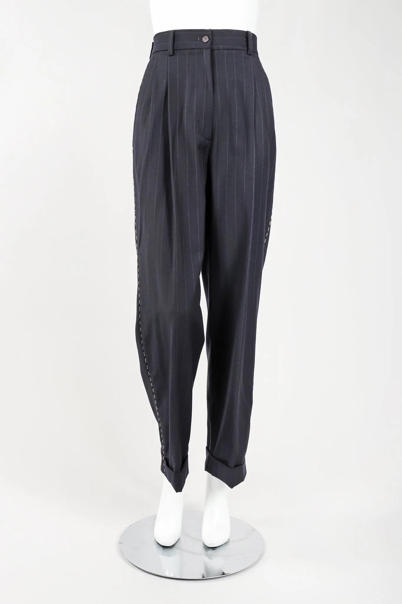 Bead-Tipped Pinstripe Suit