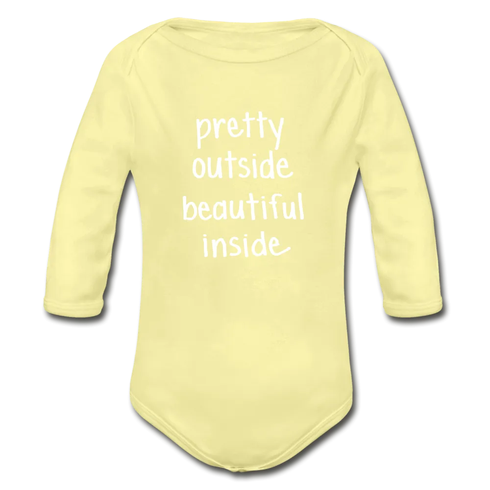 Beautiful Inside Organic Long Sleeve Baby Bodysuit