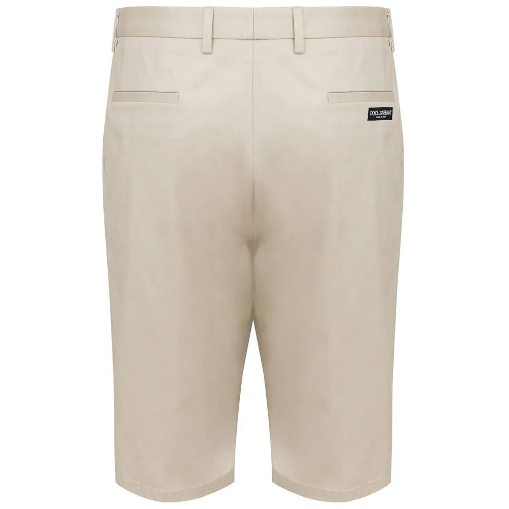 Beige Cotton Short