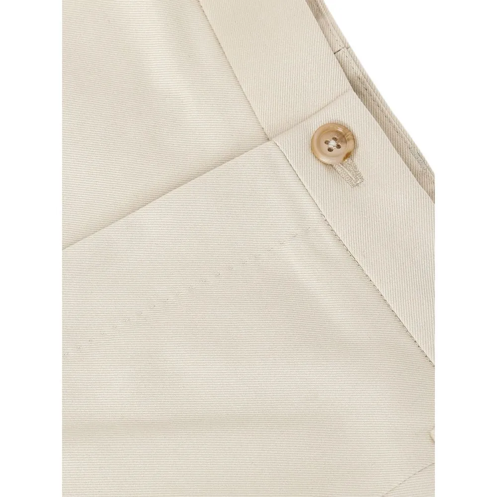 Beige Cotton Short