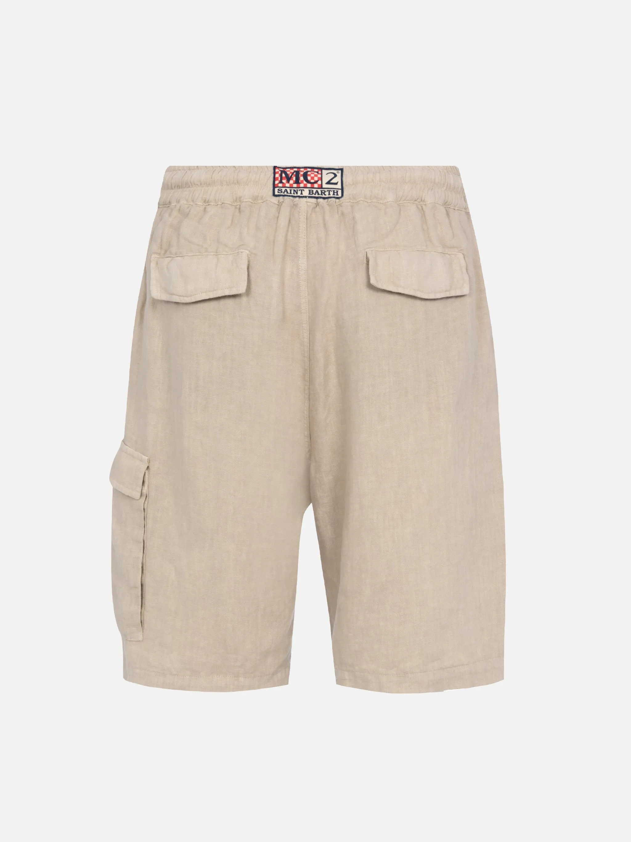 Beige linen bermuda Marseille