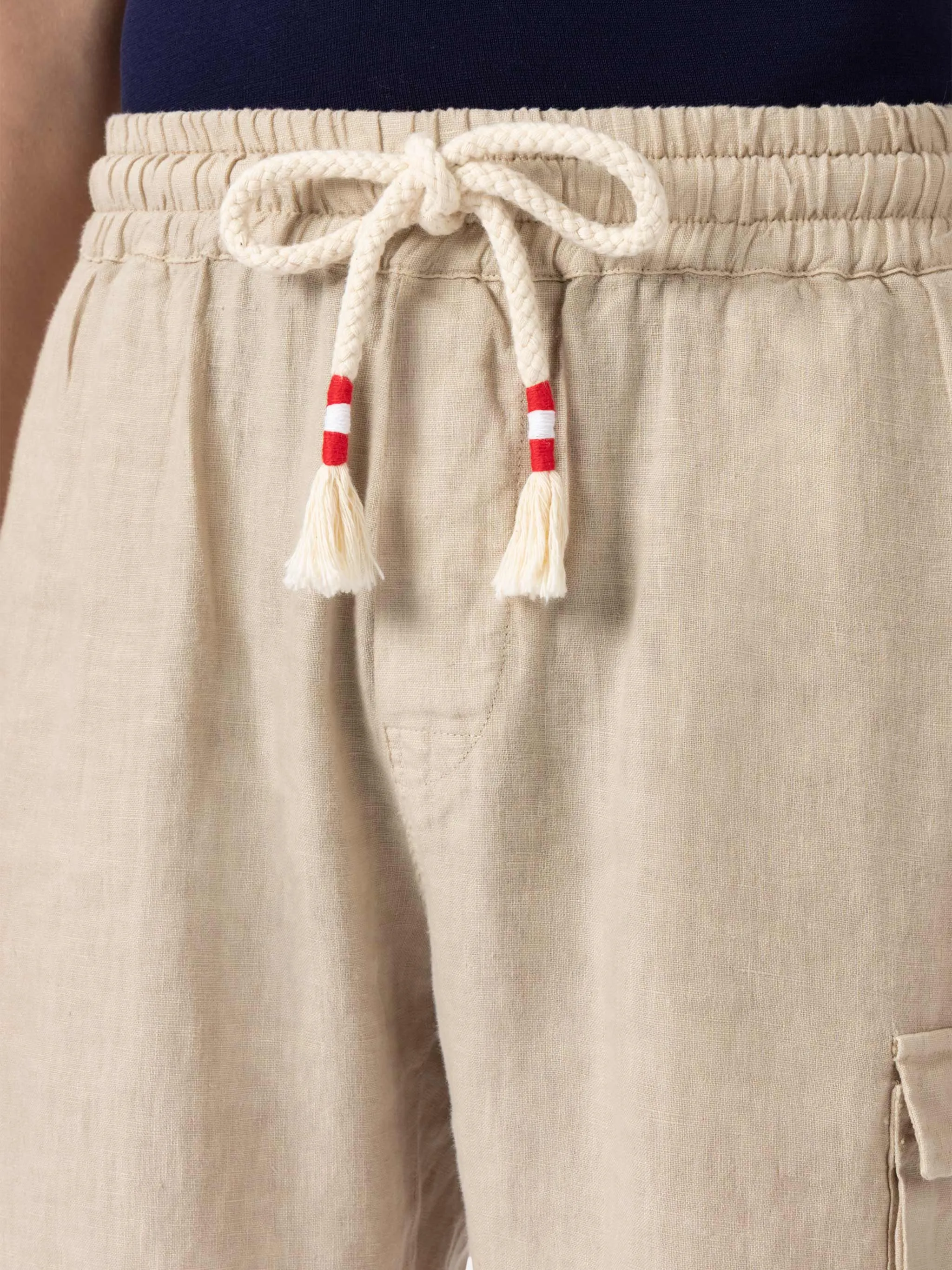 Beige linen bermuda Marseille