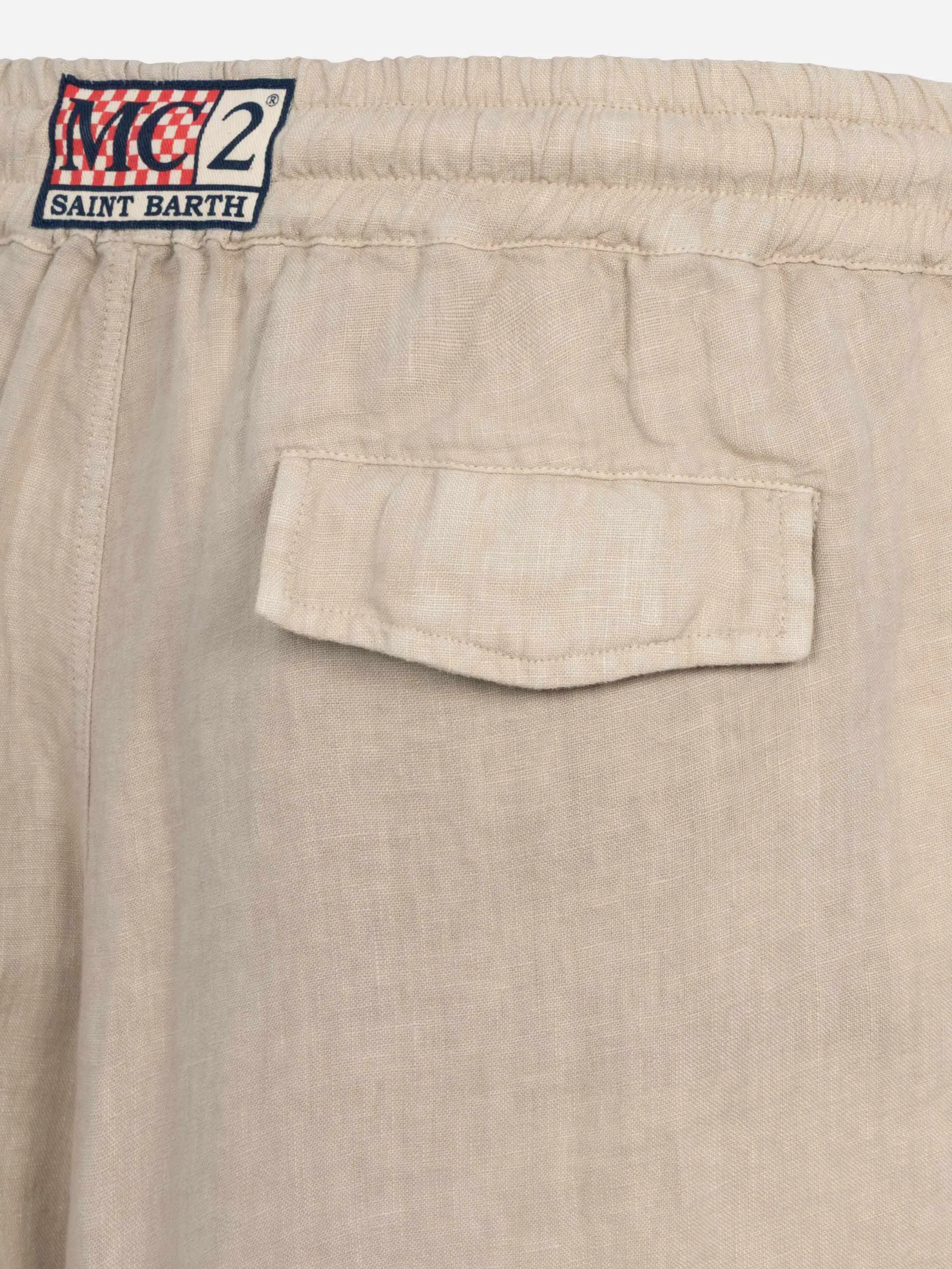 Beige linen bermuda Marseille