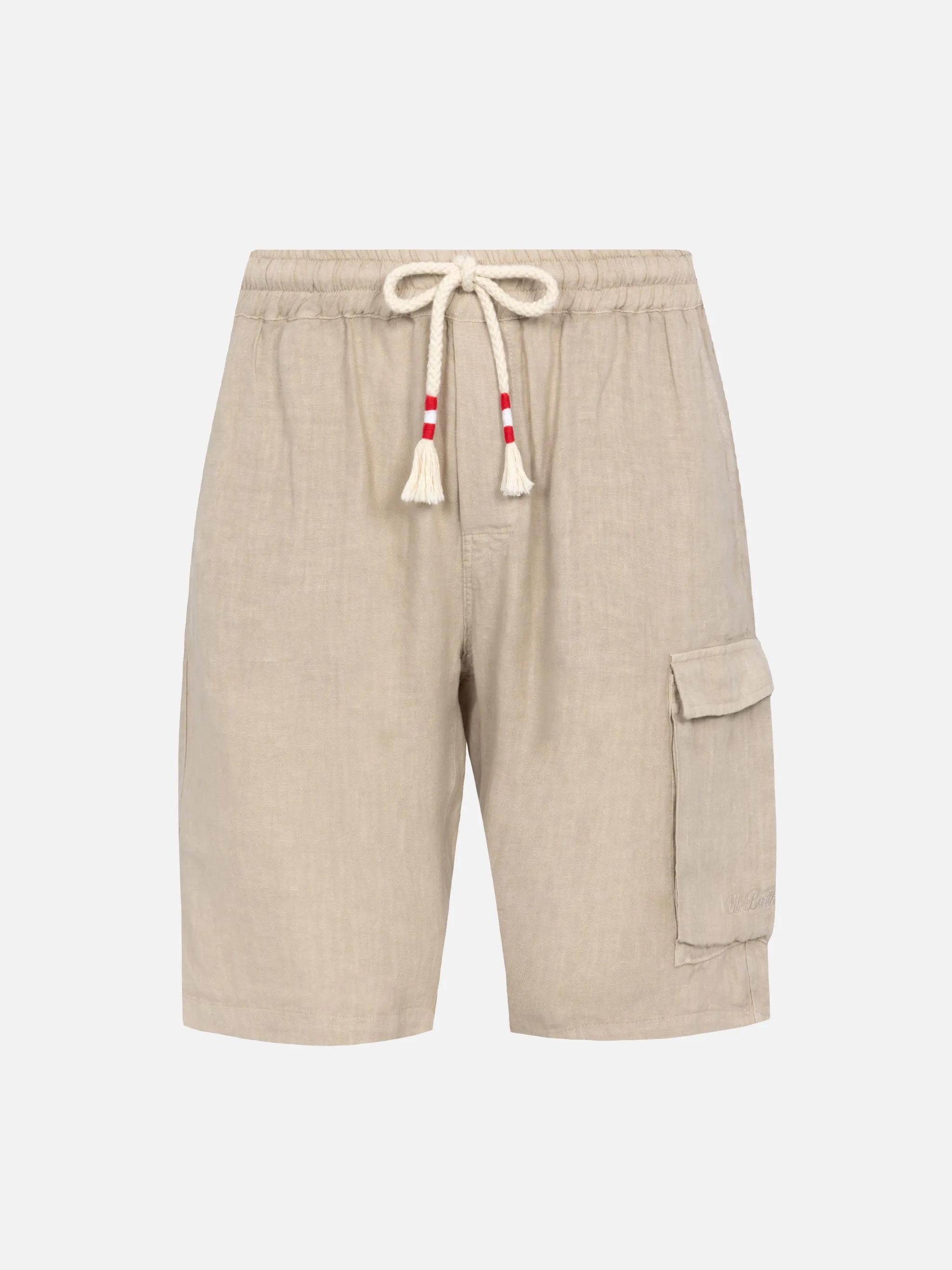 Beige linen bermuda Marseille