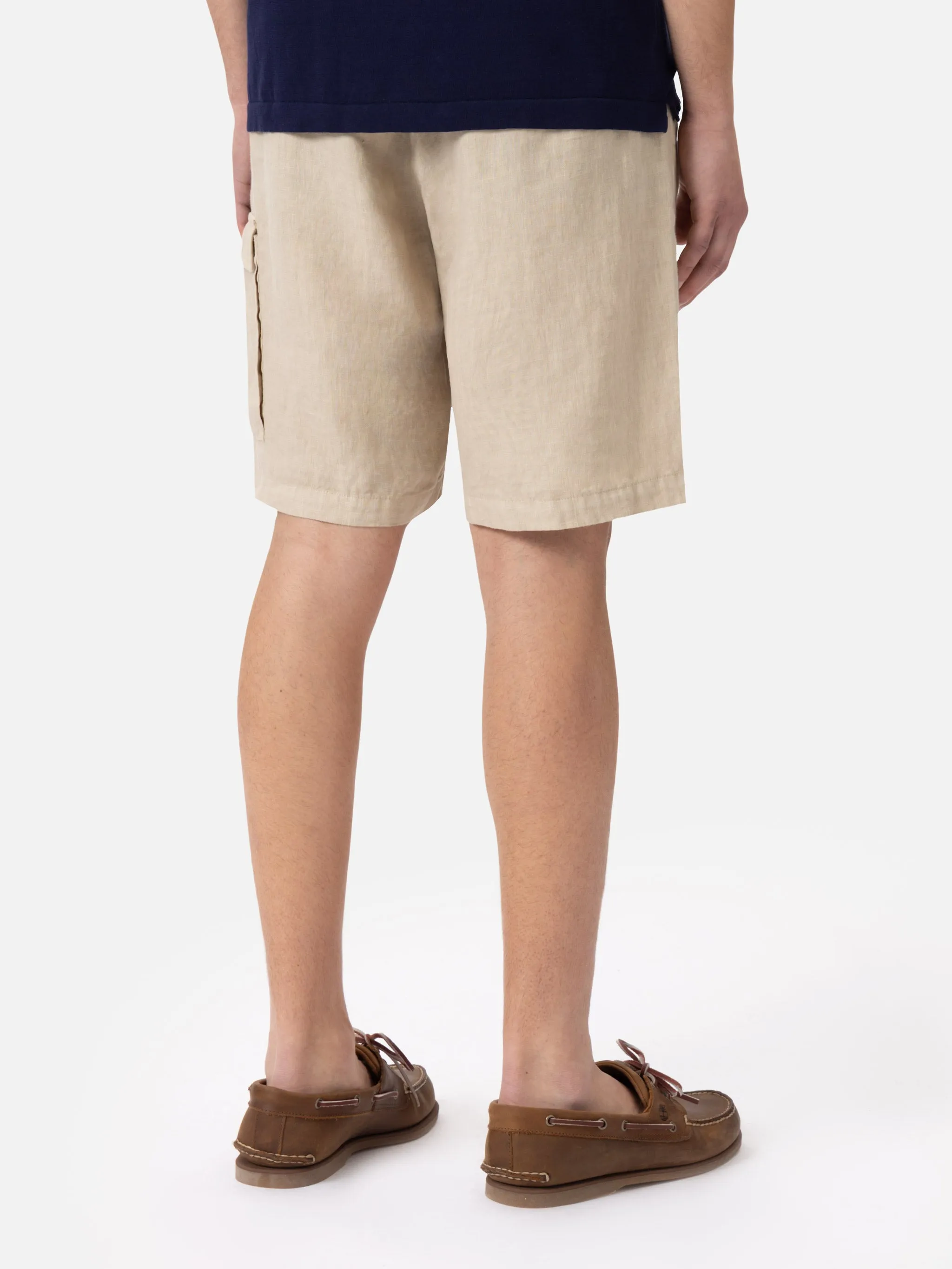 Beige linen bermuda Marseille