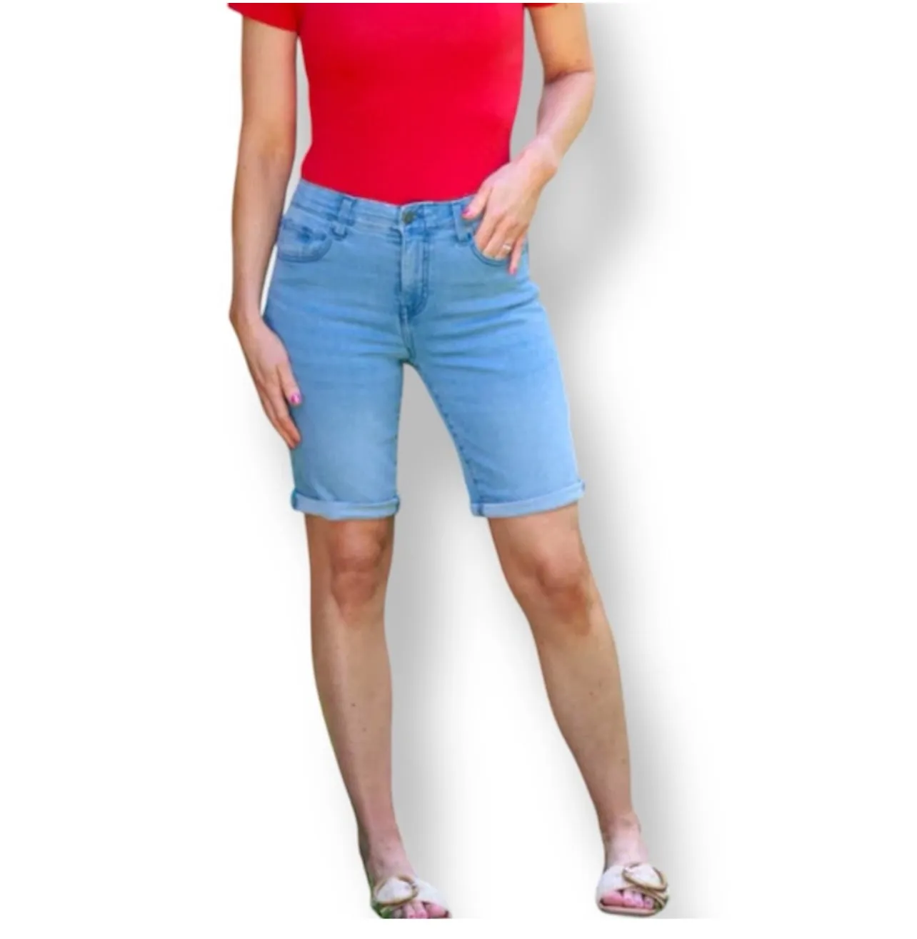 Bermuda Denim Short - Lotus Wash