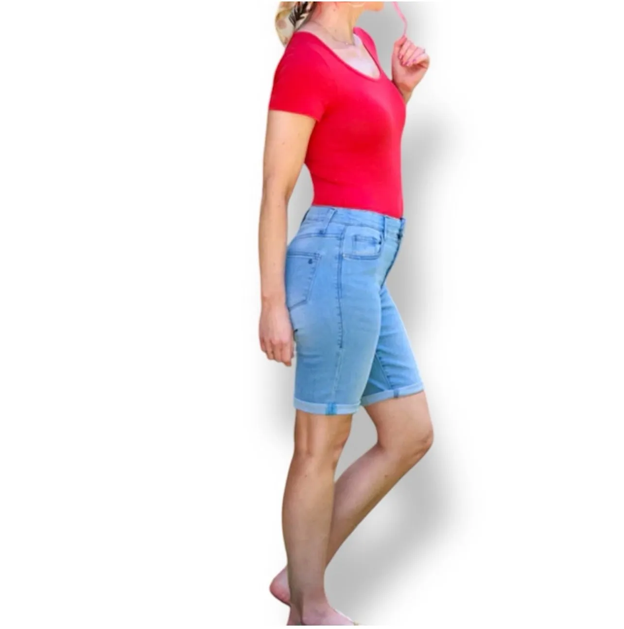 Bermuda Denim Short - Lotus Wash