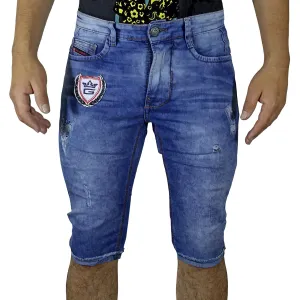 Bermuda Jean Moda Para Hombre - Azul