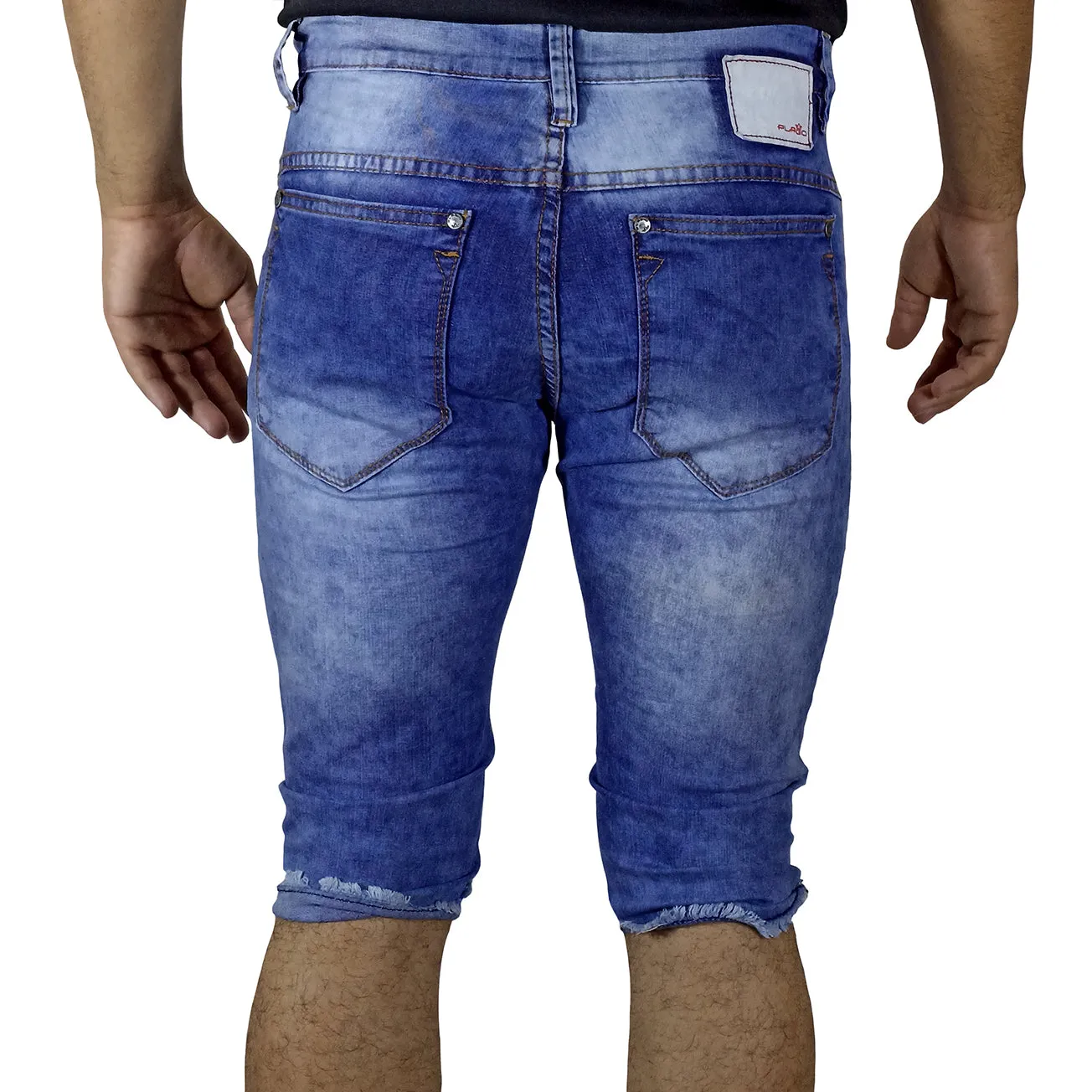 Bermuda Jean Moda Para Hombre - Azul