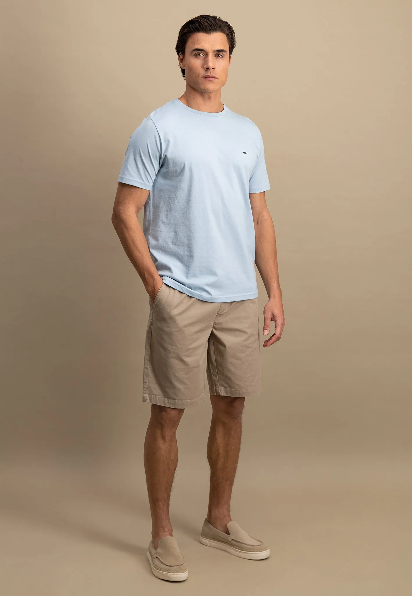 Bermuda Shorts aus Baumwoll-Mix mit Kordelzug