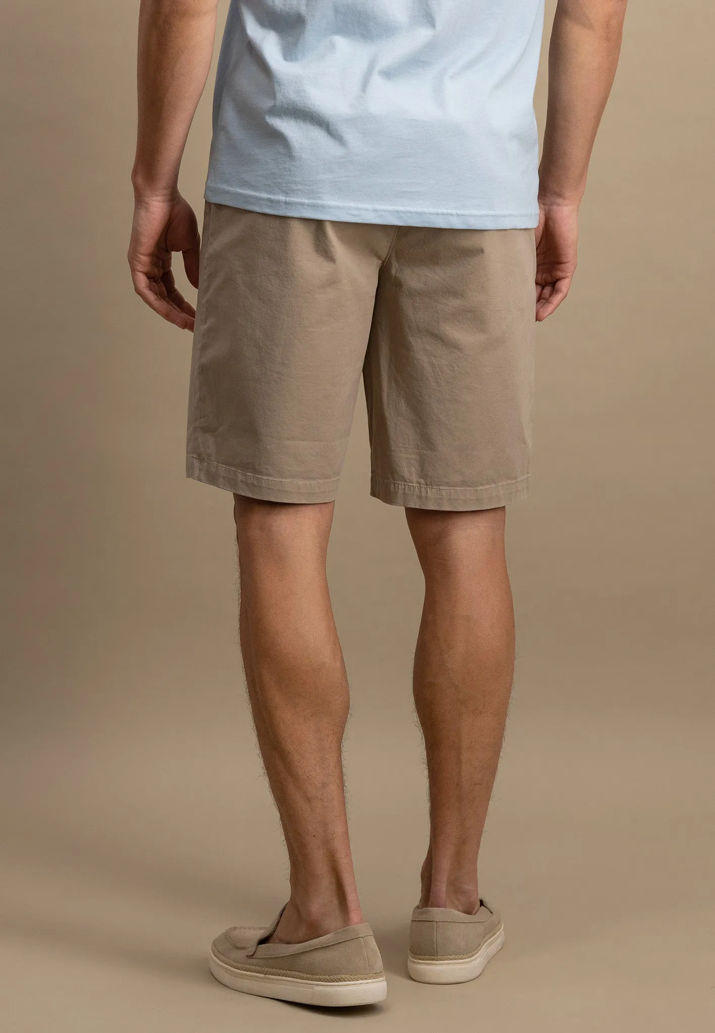 Bermuda Shorts aus Baumwoll-Mix mit Kordelzug