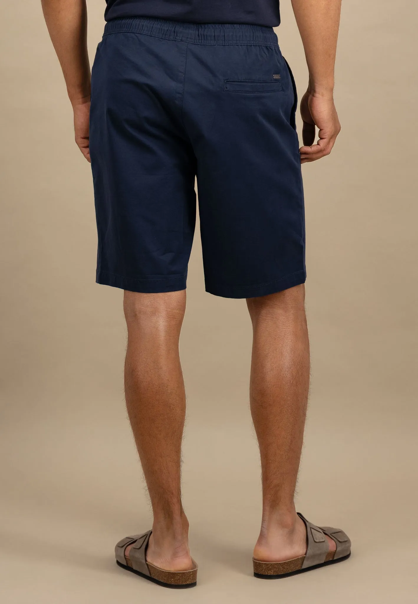 Bermuda Shorts aus Baumwoll-Mix mit Kordelzug