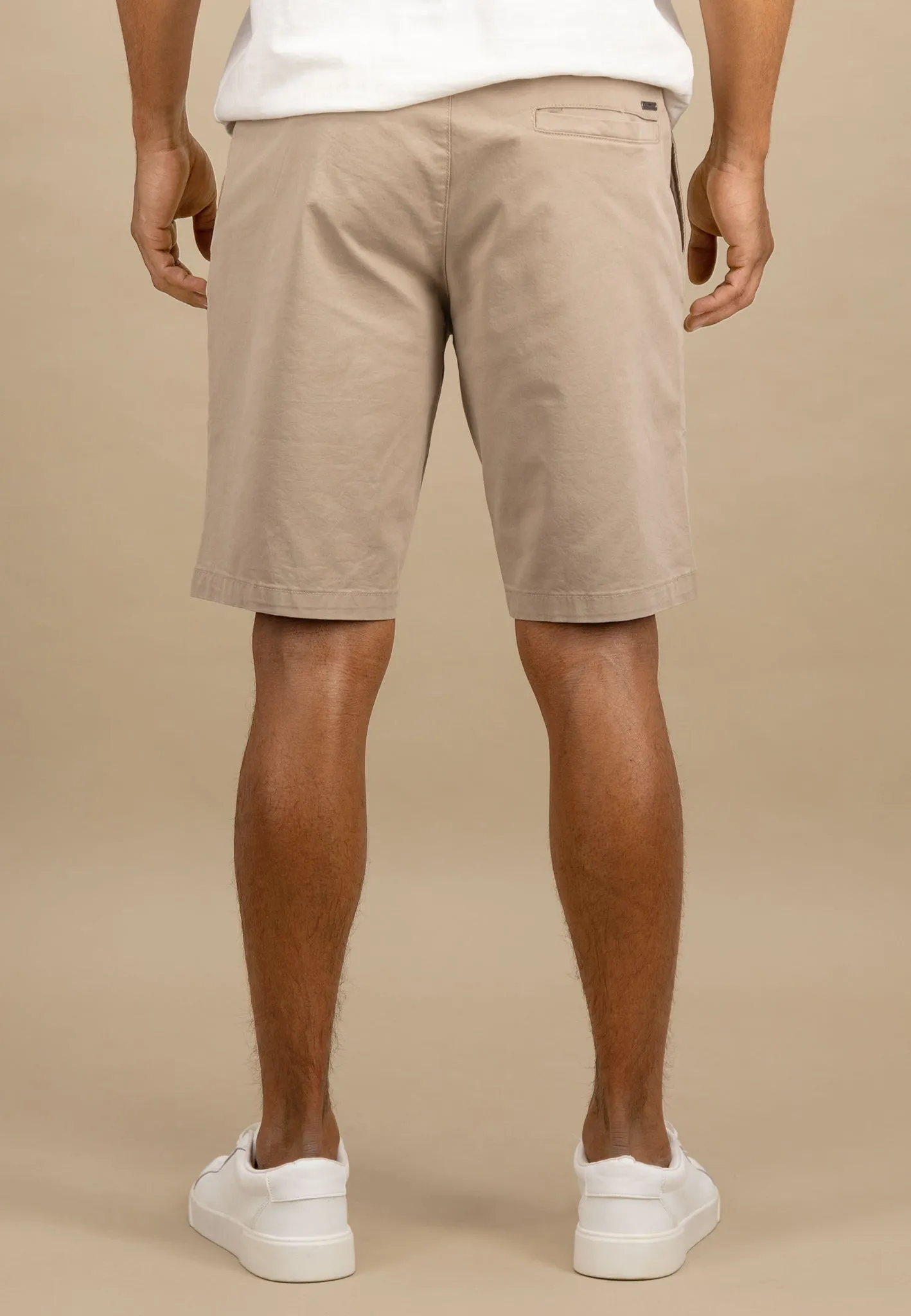 Bermuda Shorts aus Baumwoll-Mix mit Kordelzug