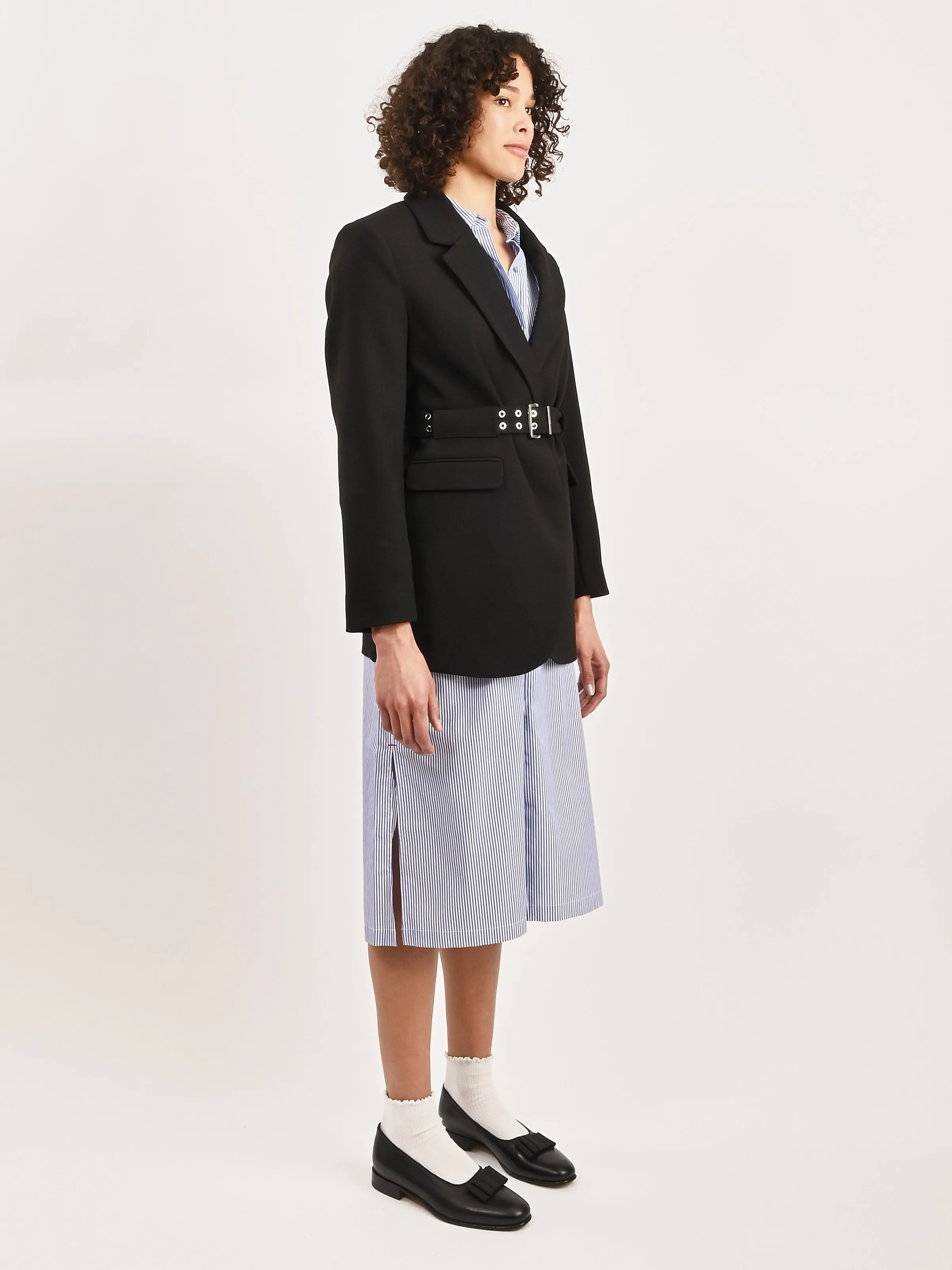 Black Bonded Crepe Blazer
