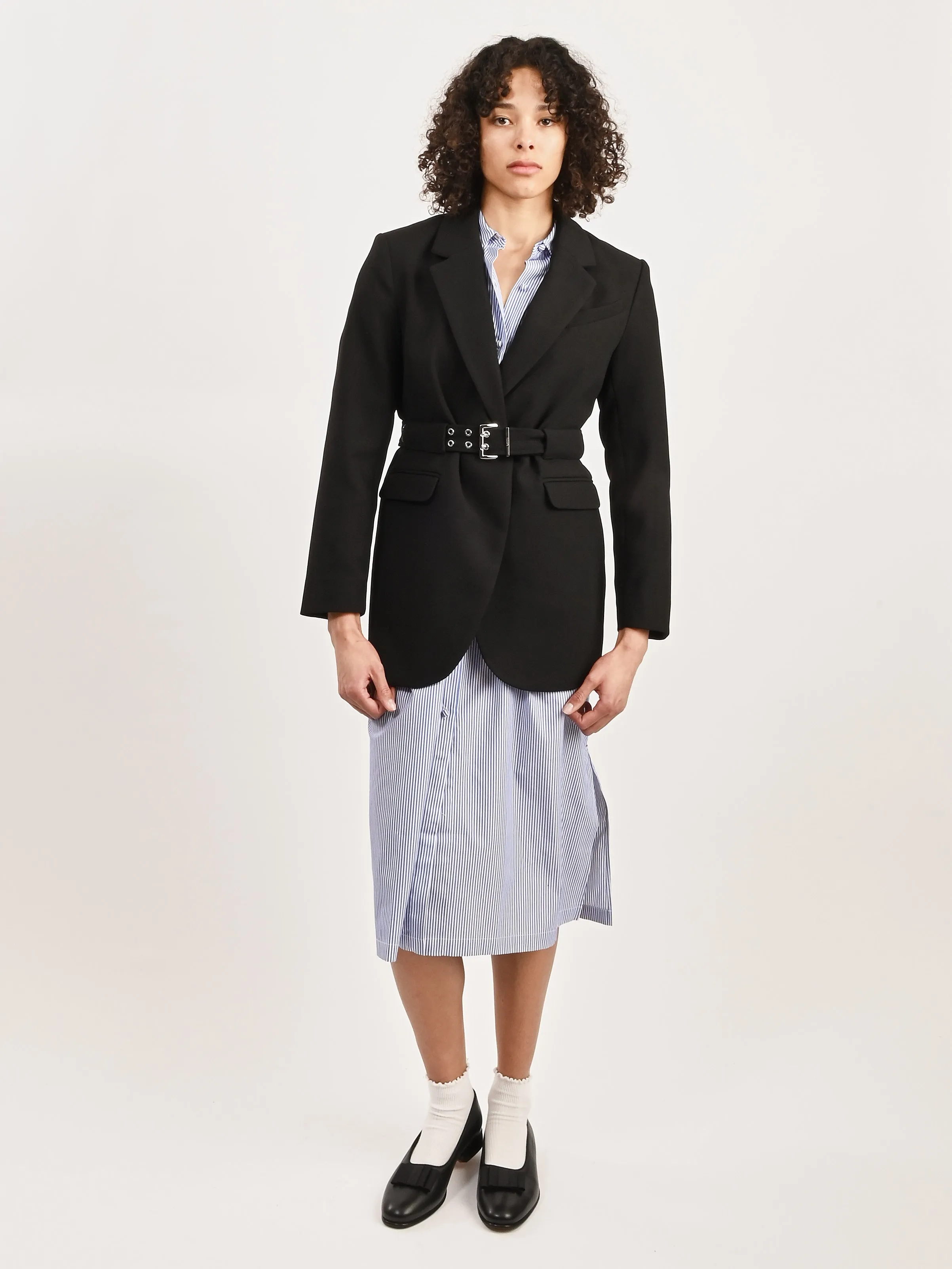Black Bonded Crepe Blazer