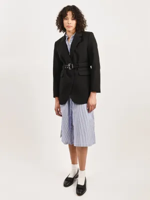 Black Bonded Crepe Blazer