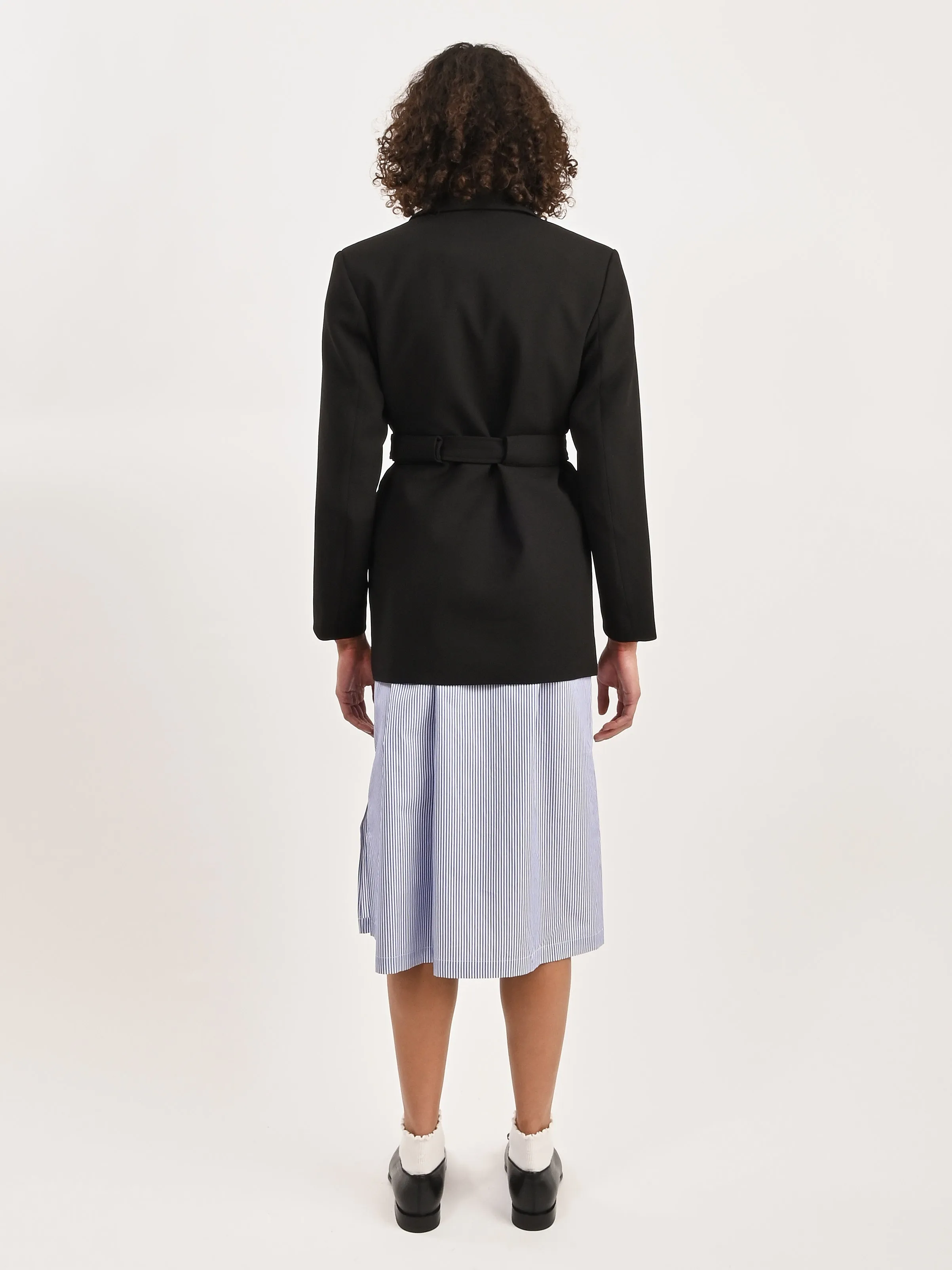 Black Bonded Crepe Blazer