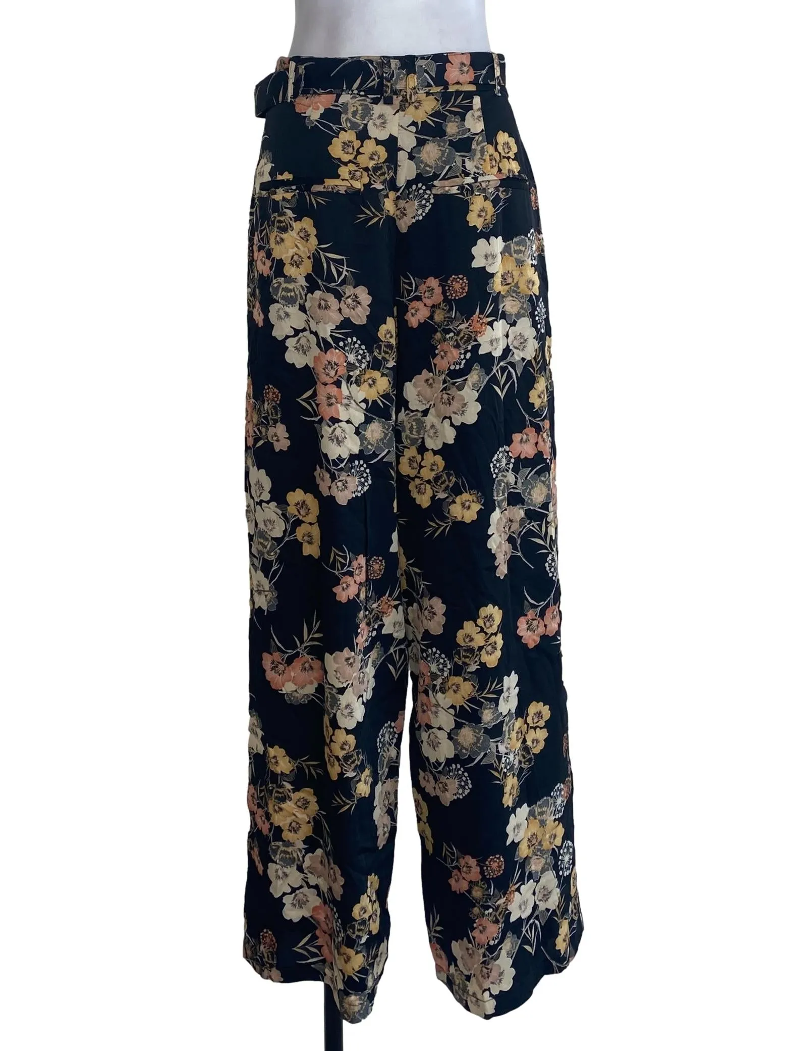 Black Floral Pants