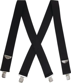Black - Military Pants Suspenders 2" WIde