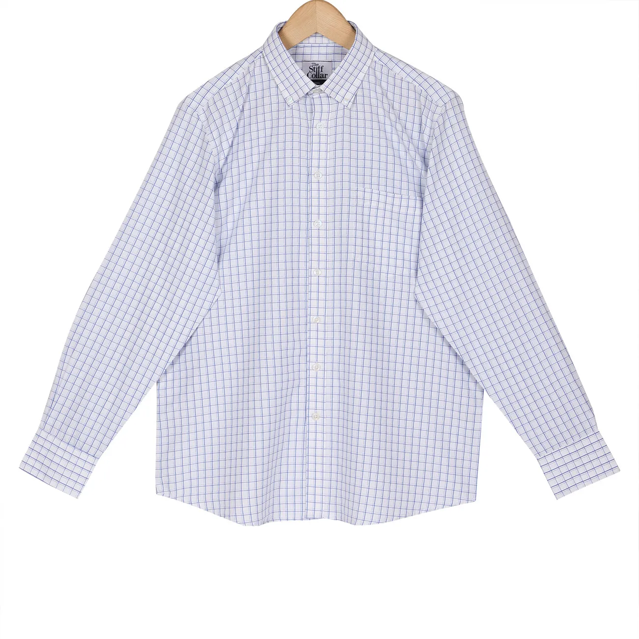 Blue Checks Button Down Non Iron Shirt