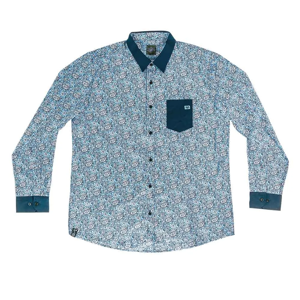 Blue River Paisley Long Sleeve Button Up Shirt