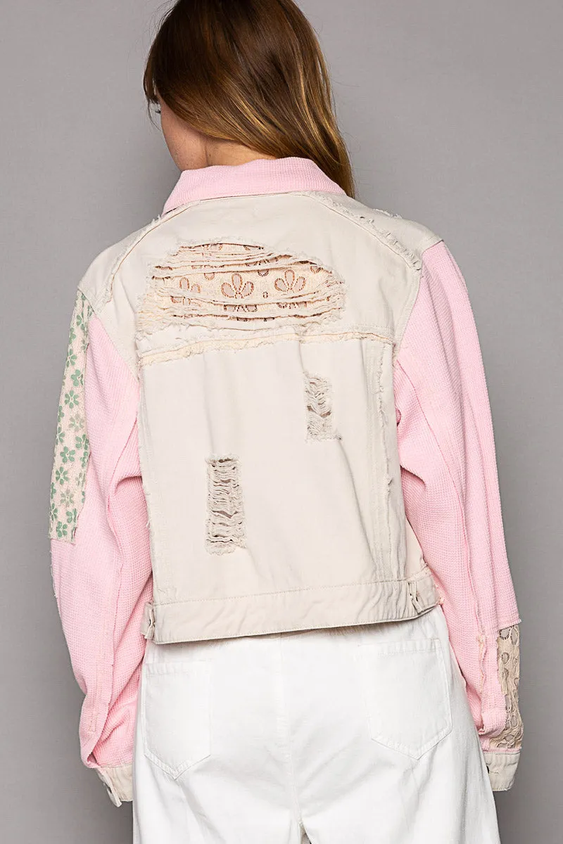 Blush & Bold Crop Jacke