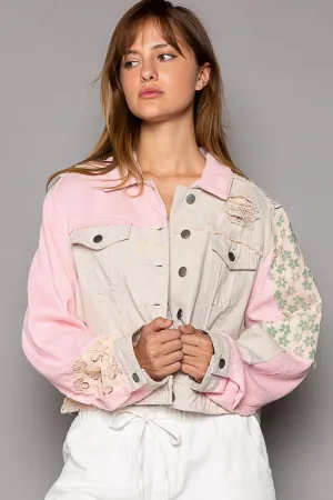 Blush & Bold Crop Jacke