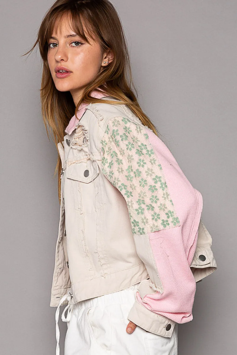 Blush & Bold Crop Jacke