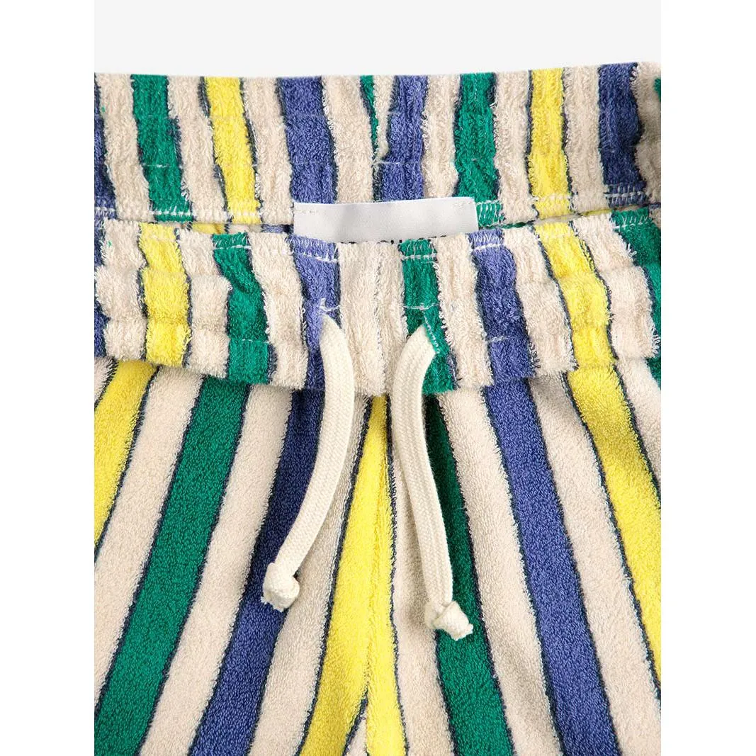 Bobo Choses - Multicolour stripes terry cloth bermuda shorts