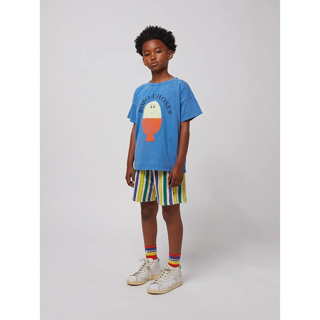 Bobo Choses - Multicolour stripes terry cloth bermuda shorts