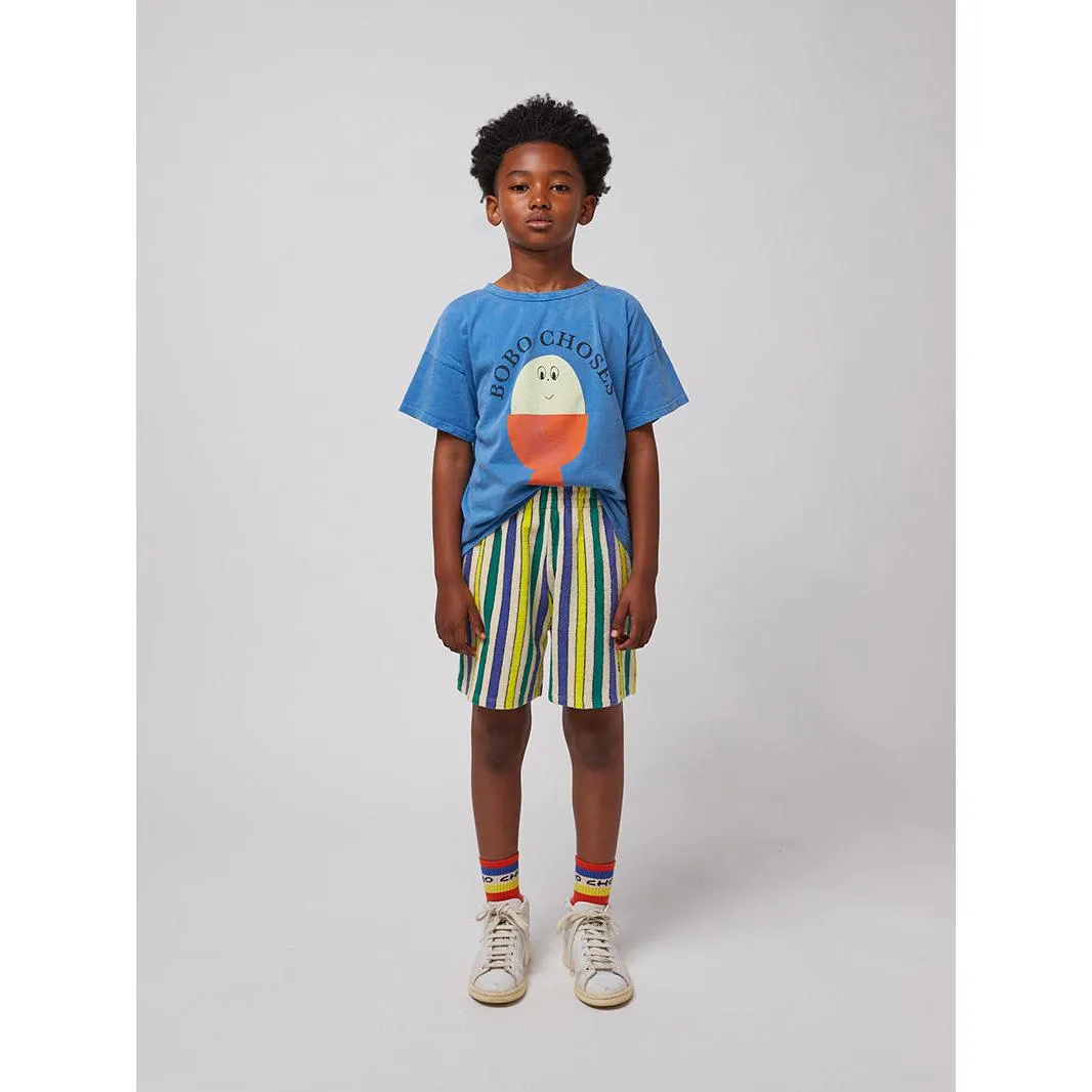 Bobo Choses - Multicolour stripes terry cloth bermuda shorts
