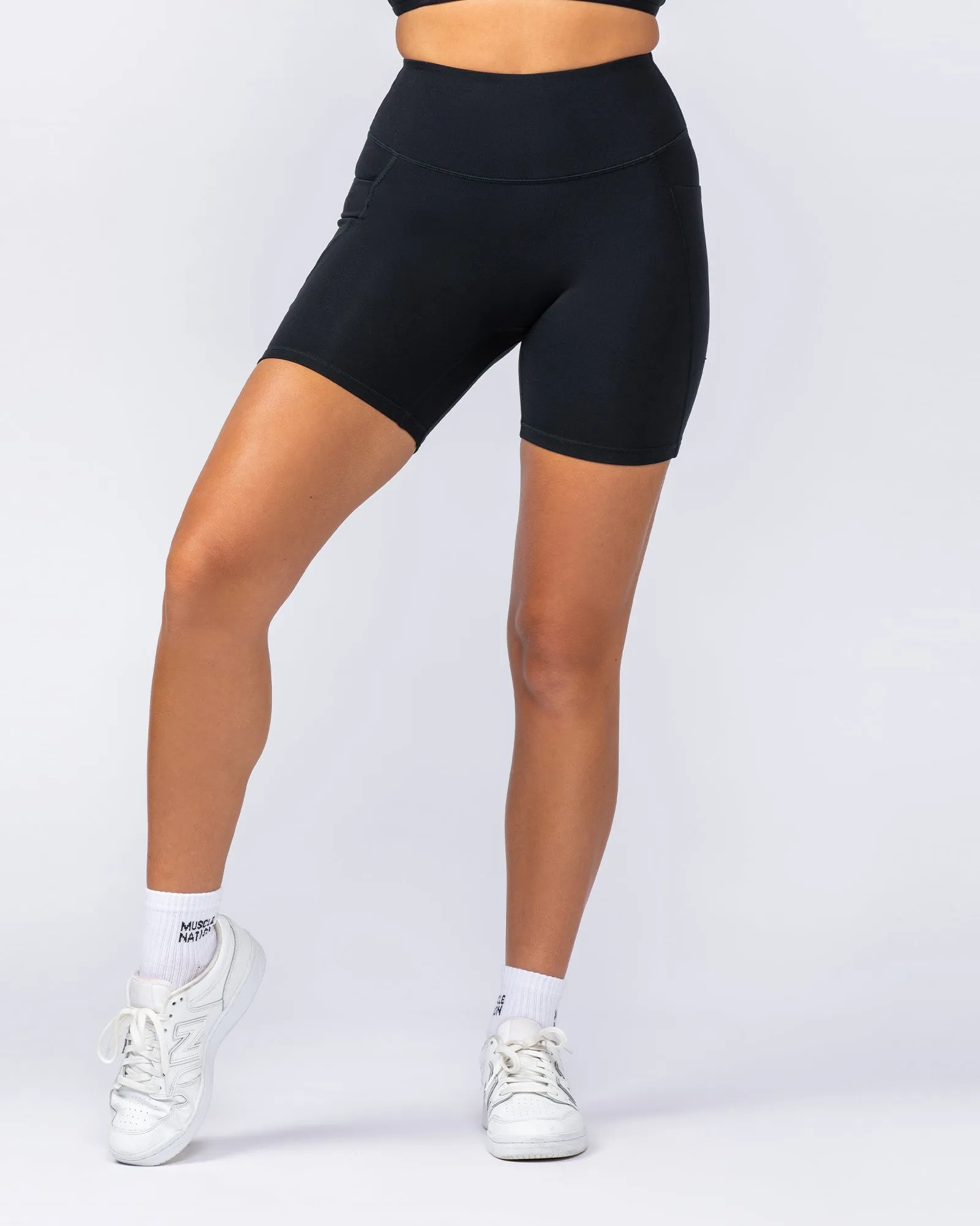 Booty Shaper Pocket Bike Shorts - Black