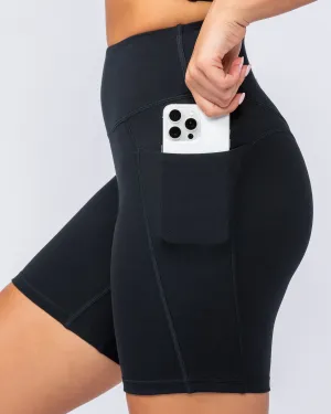 Booty Shaper Pocket Bike Shorts - Black