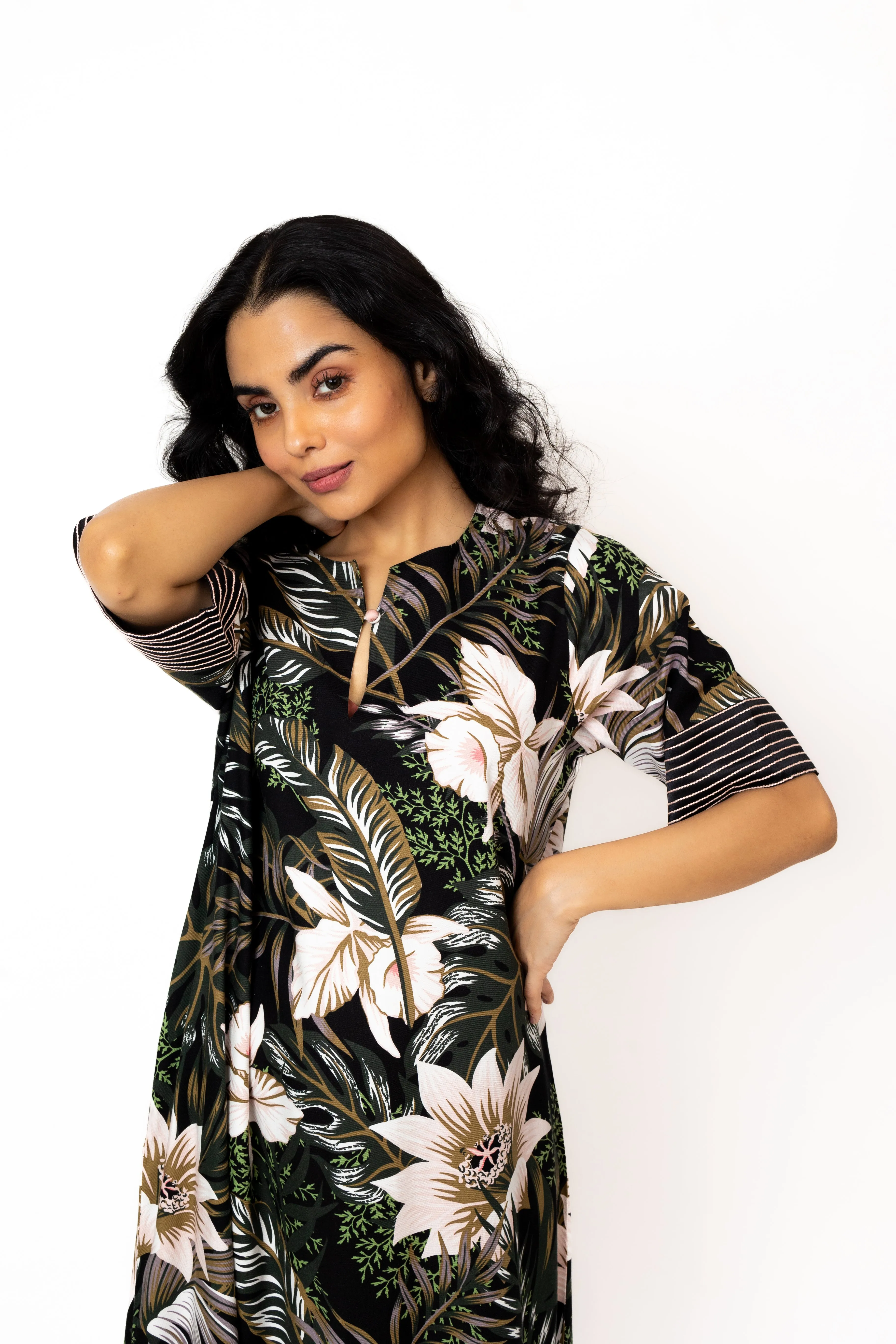 Botanica – Embroidered Cotton Rayon Nighty
