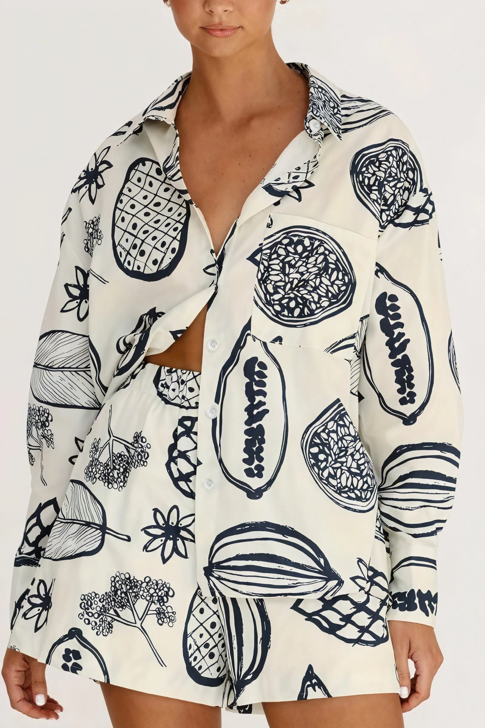 Botanical Print Sleepwear Set