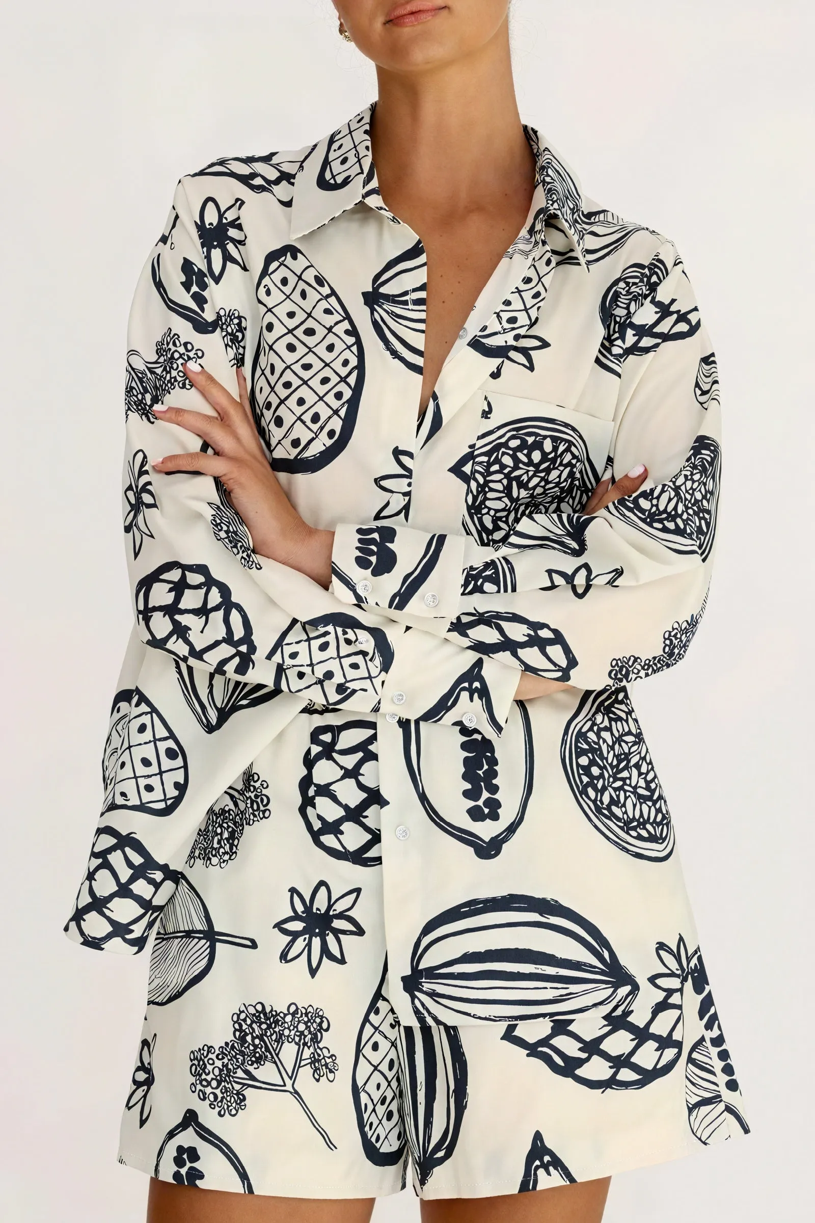 Botanical Print Sleepwear Set