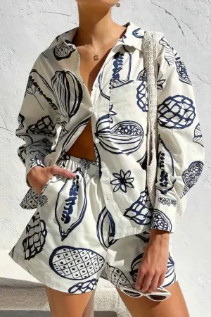 Botanical Print Sleepwear Set