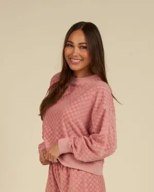 Boxy Pullover | Pink Check