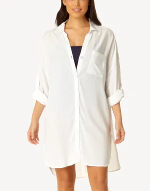 Boyfriend Button Down Cover Up
