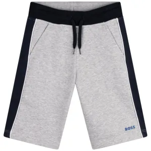 Boys Grey / Black Bermuda Shorts
