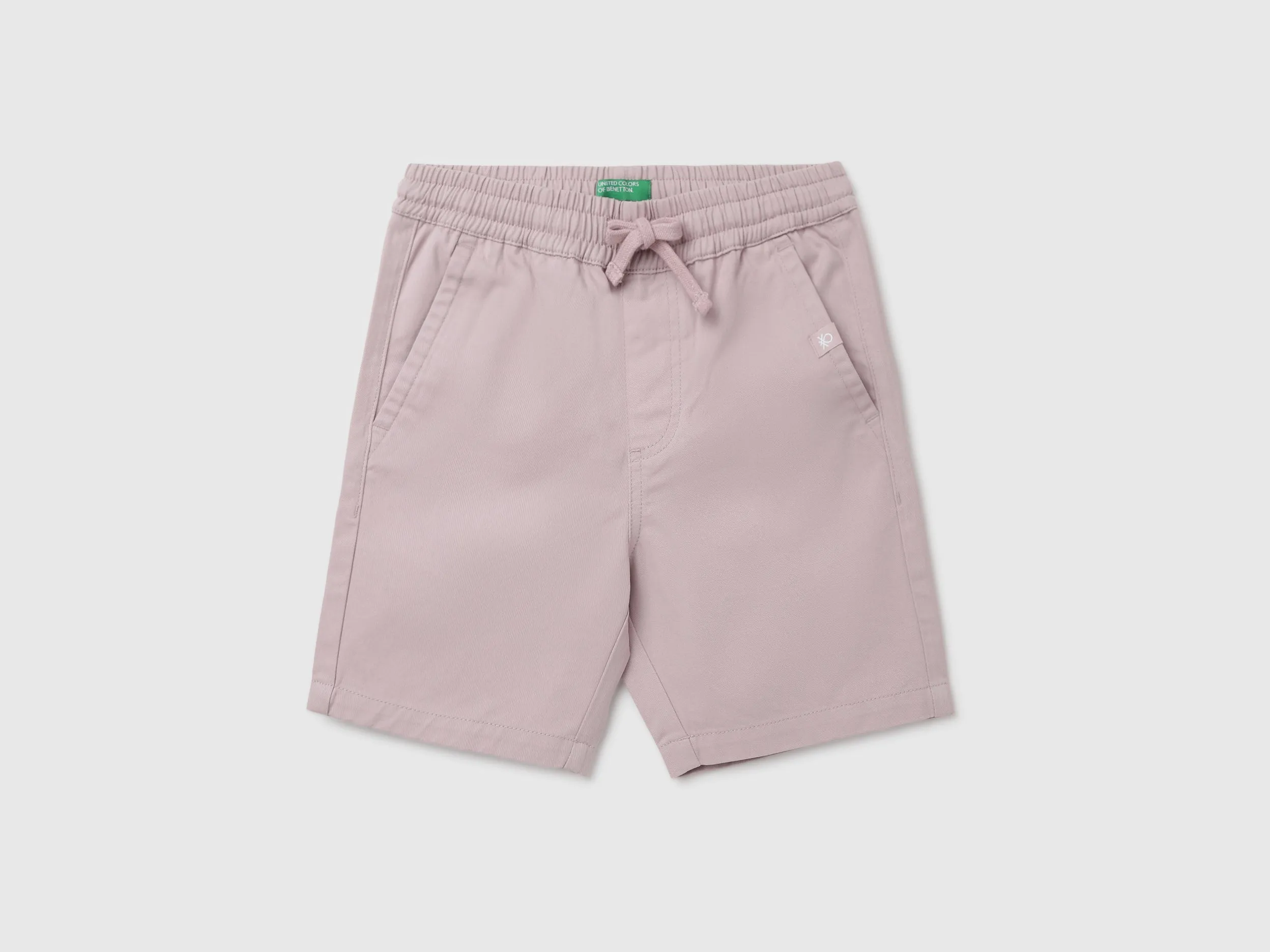 Boy's Solid Regular Fit Shorts with Drawstring Closure