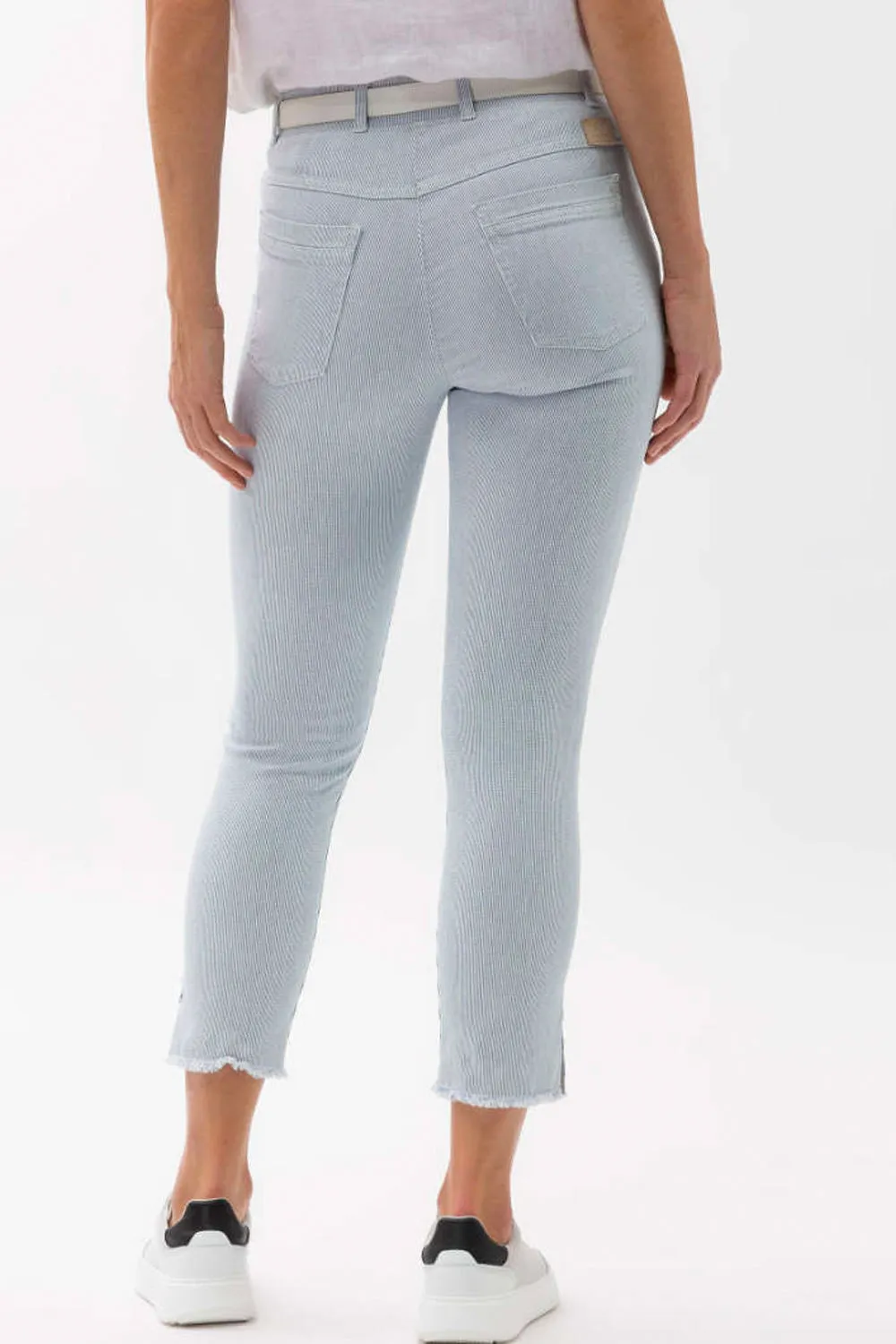 Brax Rafaela Lavina Fringe Pinstripe Capri 12-6118