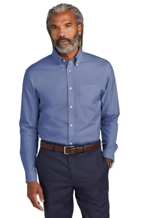 Brooks Brothers Tall Wrinkle-Free Stretch Pinpoint Shirt TBB18000 Cobalt Blue Tall