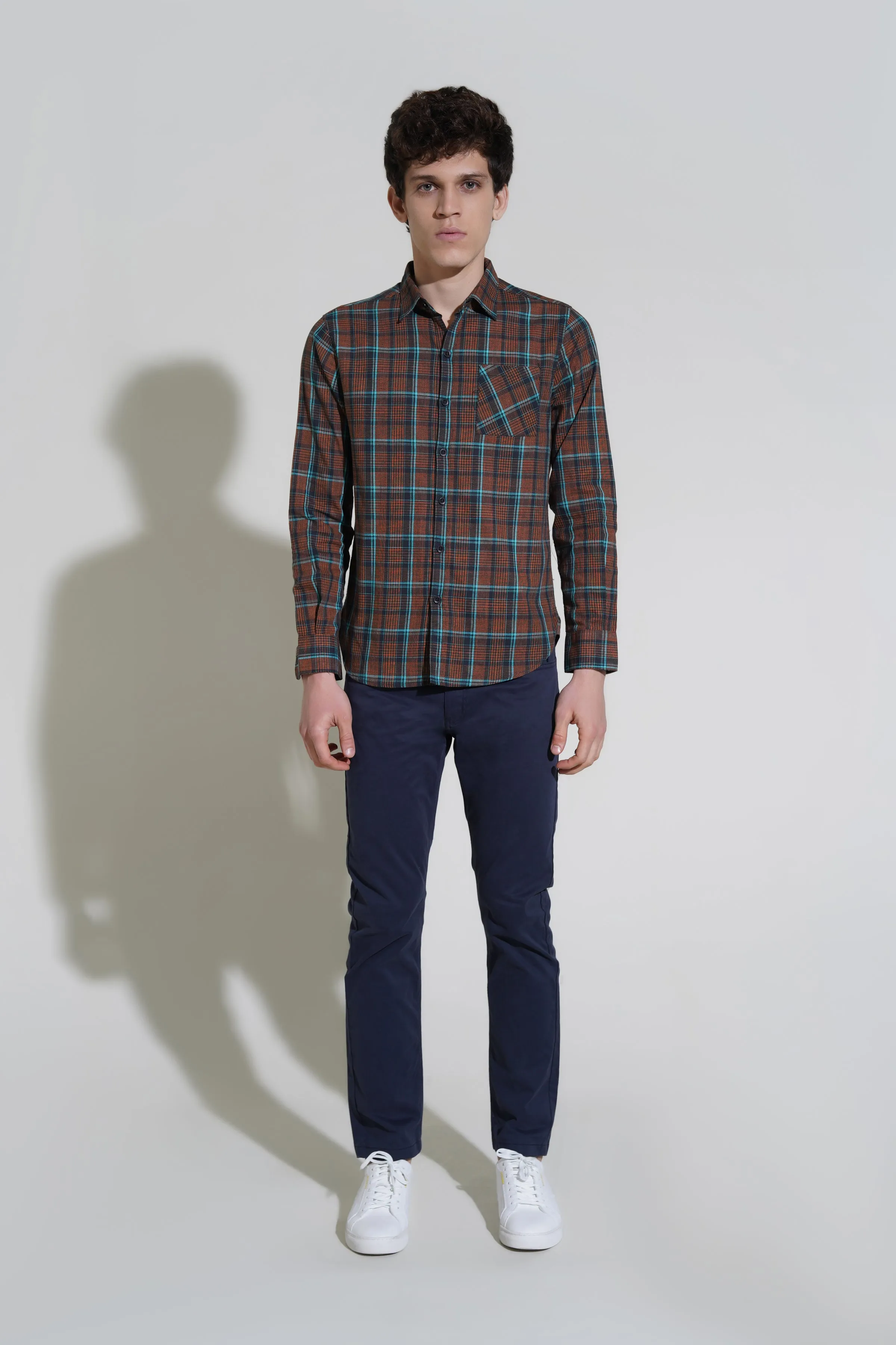 Brown Glen Check Shirt