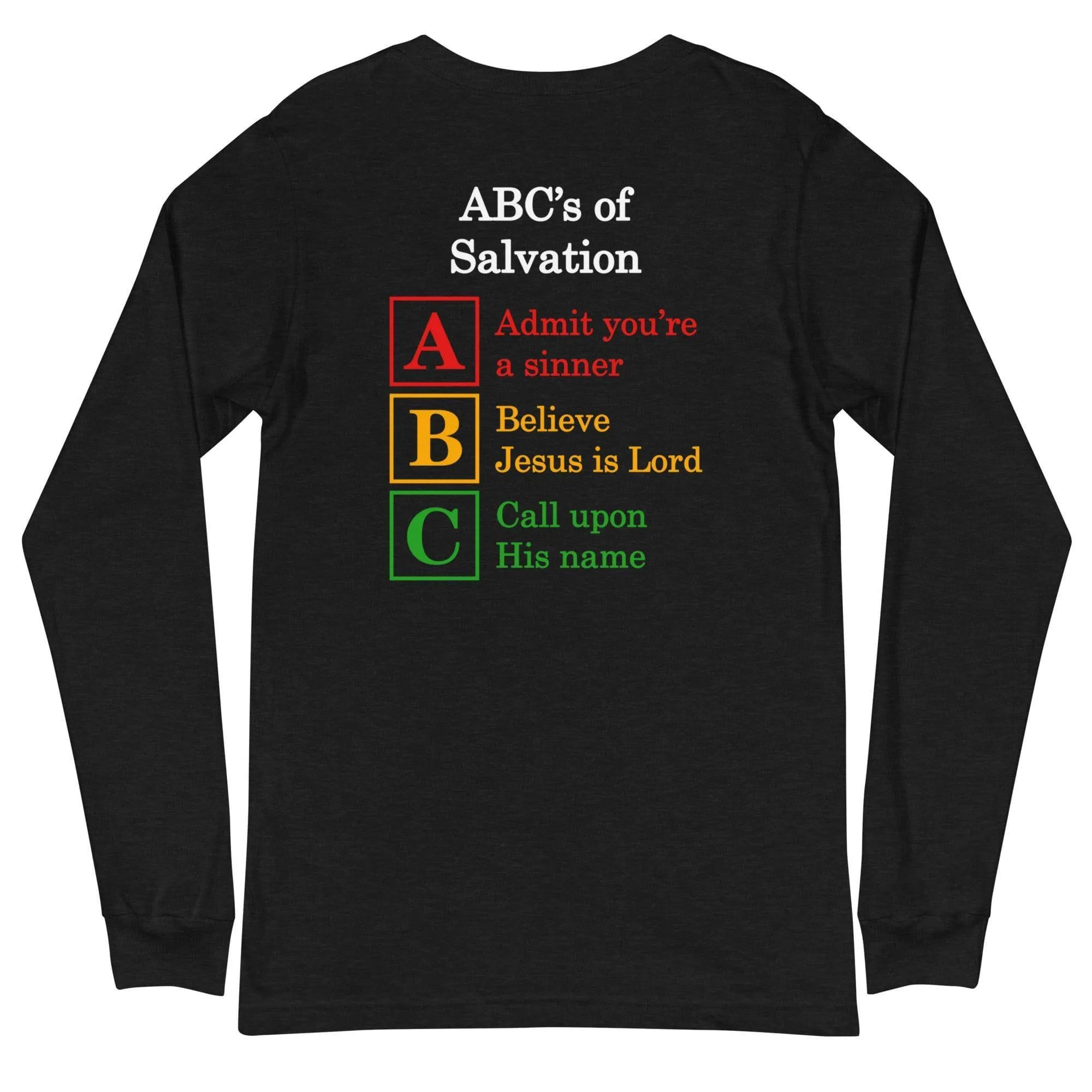 But God with ABC's of Salvation 2-Sided Long Sleeve T-Shirt
