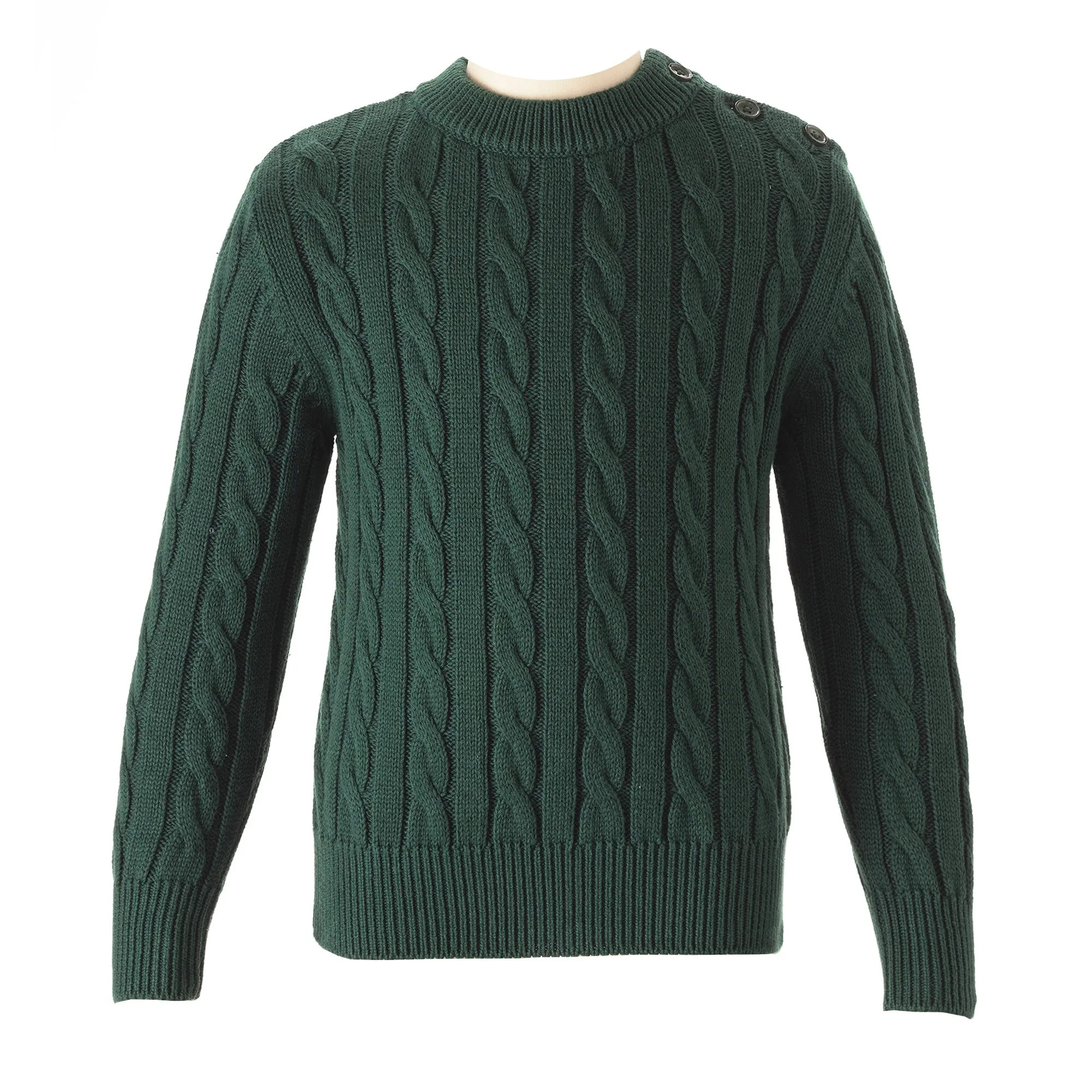 Cable Knit Sweater, Green