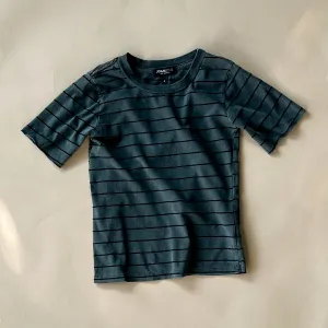 Cameron Pinstripe Tee | Black