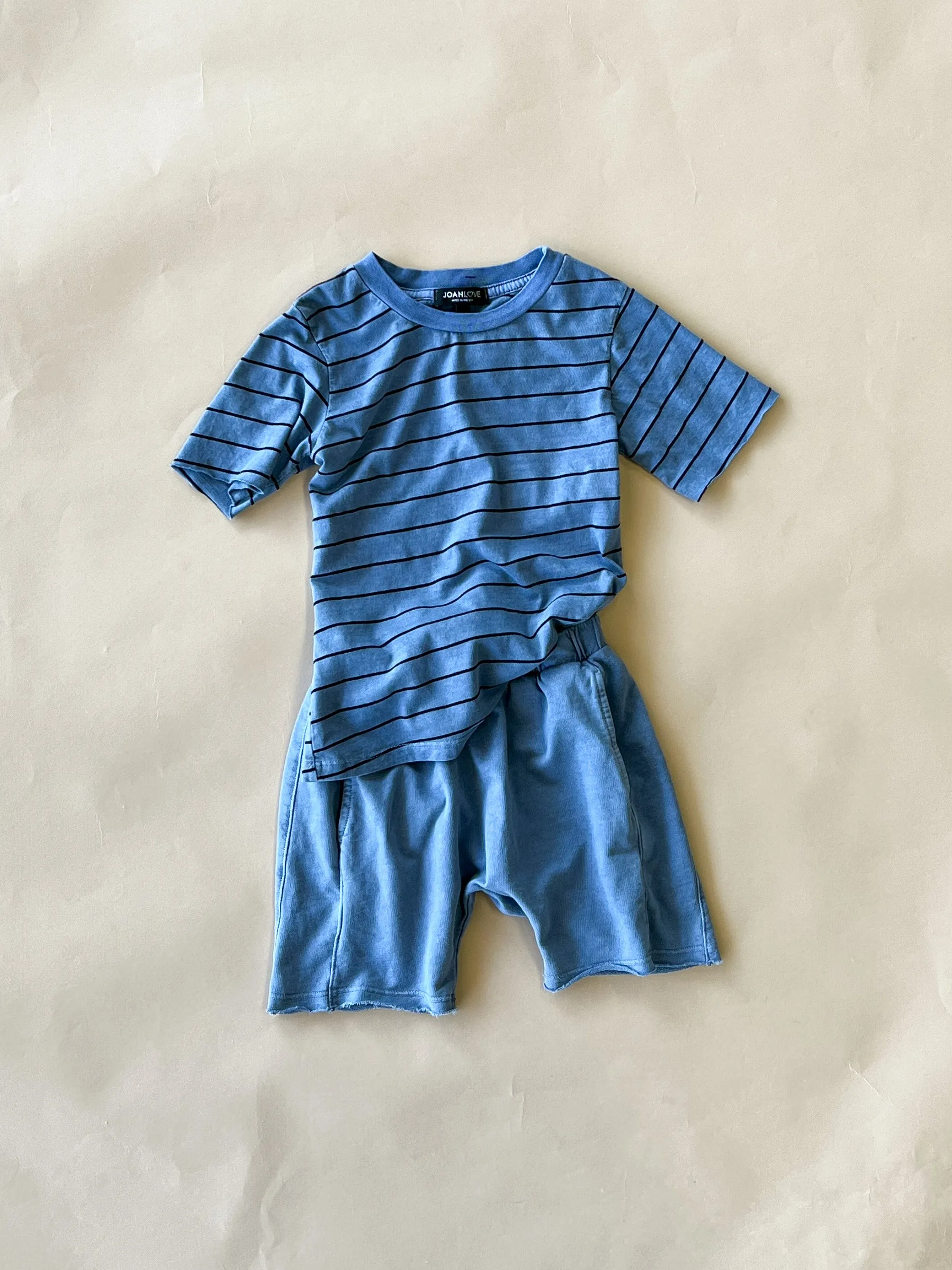 Cameron Pinstripe Tee | Denim