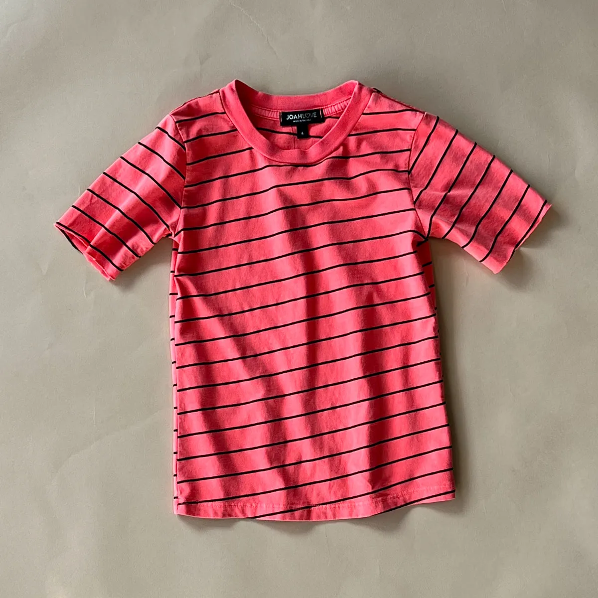 Cameron Pinstripe Tee | Lava