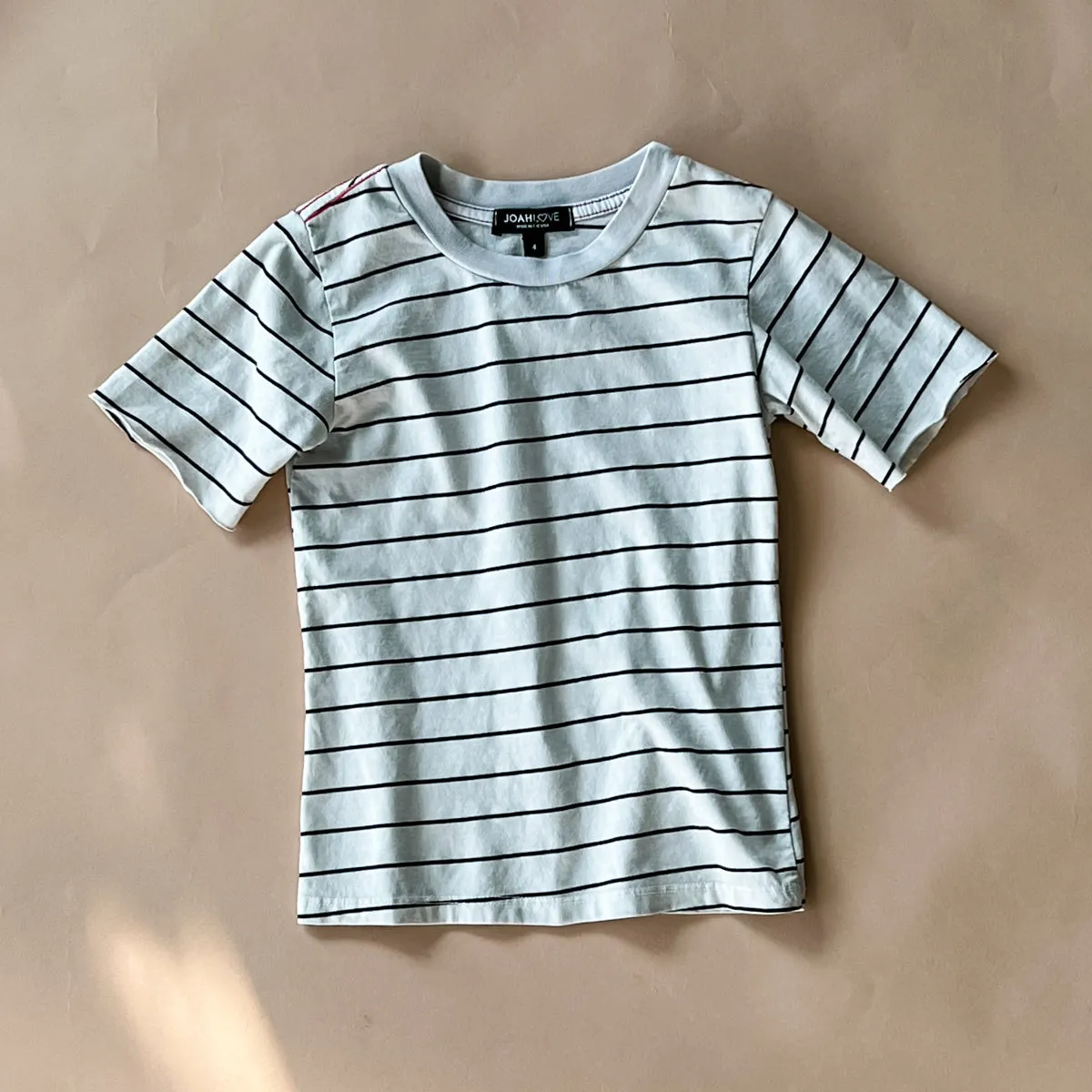 Cameron Pinstripe Tee | Putty